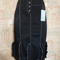 РАСПРОДАЖА!!!   Юбка карандаш летняя черная 44-46р.
