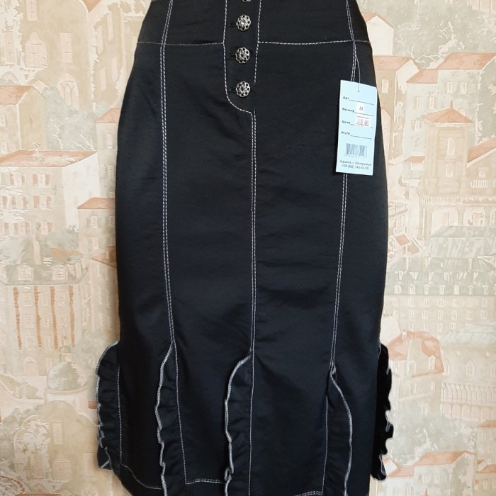 РОЗПРОДАЖ!!! Спідниця олівець річна чорна 44-46р.