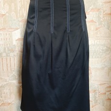 РАСПРОДАЖА!!!   Юбка летняя черная со складами  42,44,48р.
