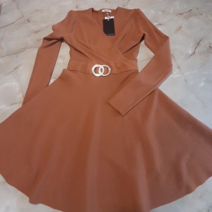 РОЗПРОДАЖ! Сукня трикотажна машинна в'язка колір теракот 42-44р.