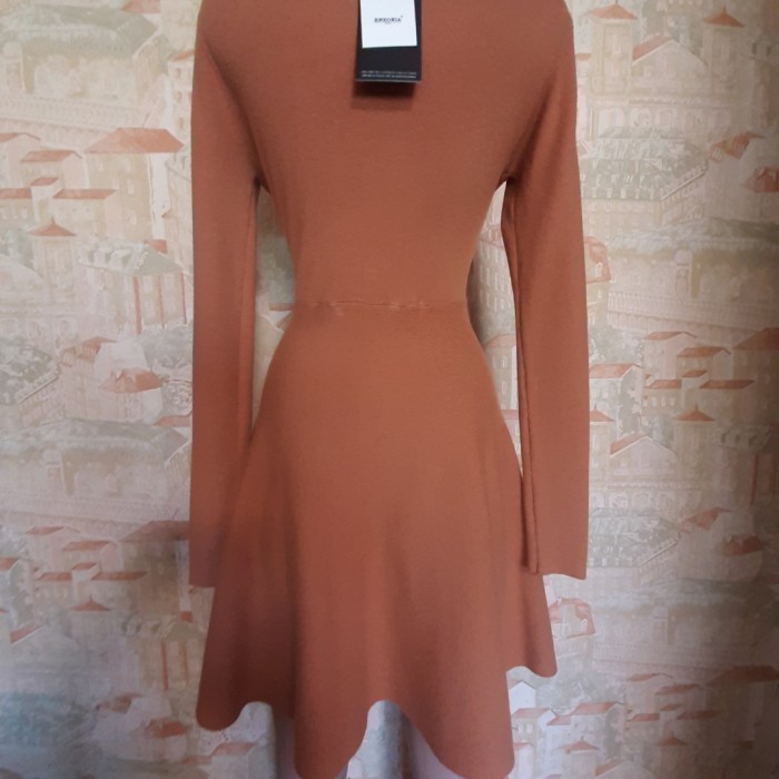 РОЗПРОДАЖ! Сукня трикотажна машинна в'язка колір теракот 42-44р.