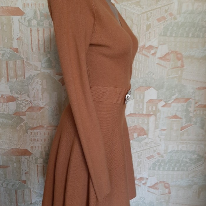 РОЗПРОДАЖ! Сукня трикотажна машинна в'язка колір теракот 42-44р.