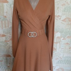 РОЗПРОДАЖ! Сукня трикотажна машинна в'язка колір теракот 42-44р. XS