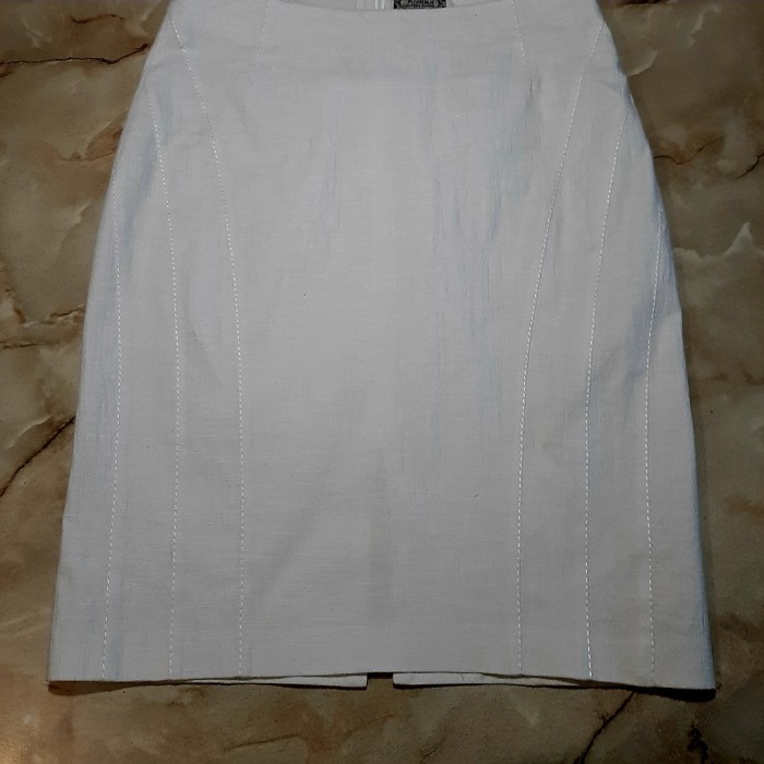 Спідниця олівець льон білий 44,46,48,50,52,56