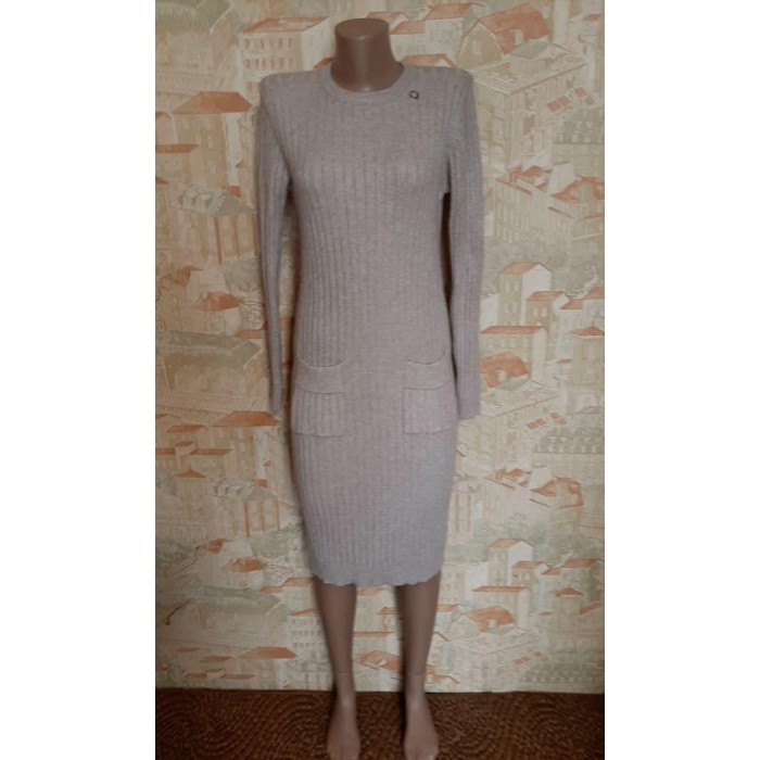 Плаття в'язане машинне в'язання колір беж Туреччина 44-46р.