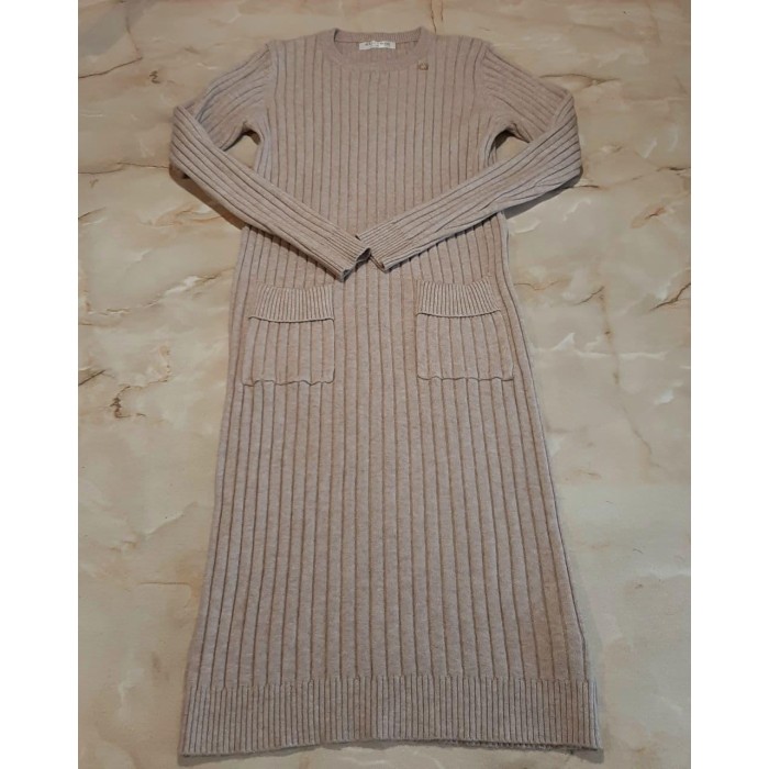 Плаття в'язане машинне в'язання колір беж Туреччина 44-46р.