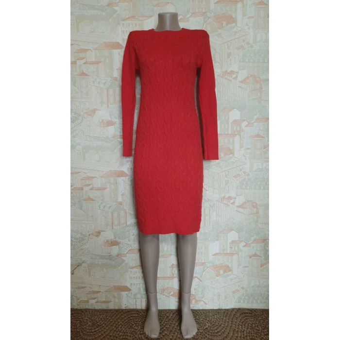 Сукня кашемір машинна в'язка колір червоний Туреччина 44-48р.