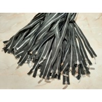 Молния металлическая черная 100 см 2-бегунка