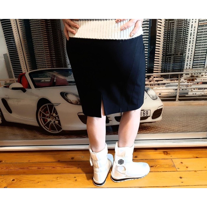 Спідниця олівець плушерсть темно синього кольору 46,48,50р