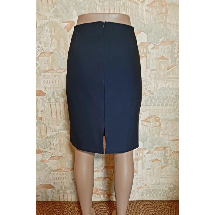 Спідниця олівець плушерсть темно синього кольору 46,48,50р