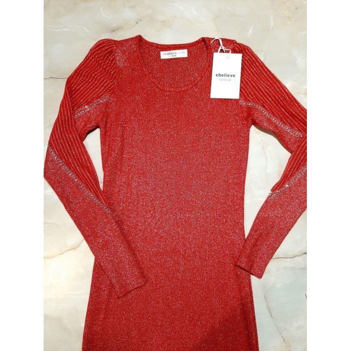 Сукня червоного кольору з люрексом Туреччина 42,44,46р