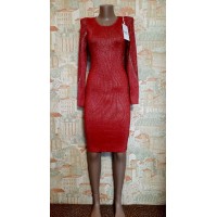 Сукня на Новий рік червоного кольору з люрексом Туреччина 42,44,46р 42