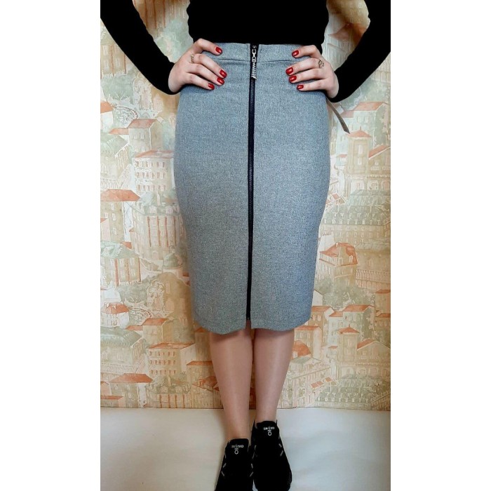 РОЗПРОДАЖ! Спідниця олівець на блискавці сіра демісезоннна 44, 50р.