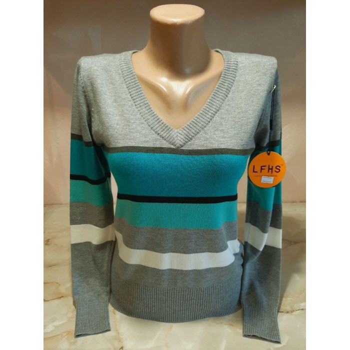 Джемпер жіночий котон в'язання сірий Туреччина 44-48р