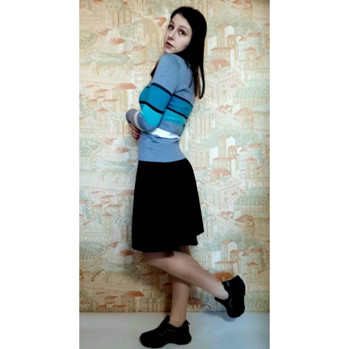 Джемпер жіночий котон в'язання сірий Туреччина 44-48р