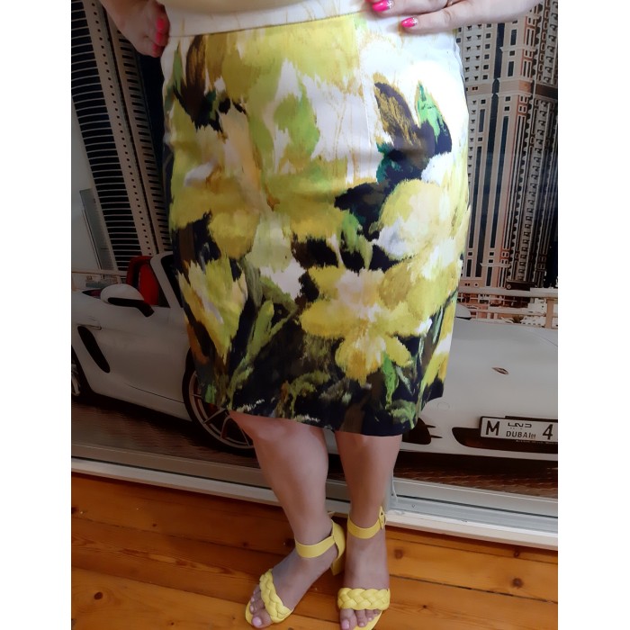 РОЗПРОДАЖ!!! Спідниця пряма коттон Італія 46р