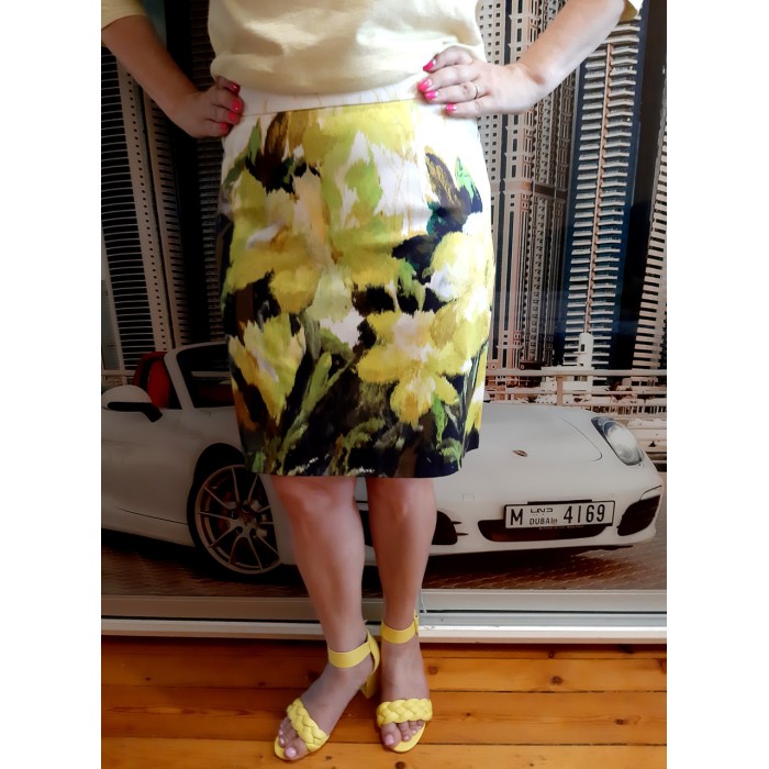 РОЗПРОДАЖ!!! Спідниця пряма коттон Італія 46р