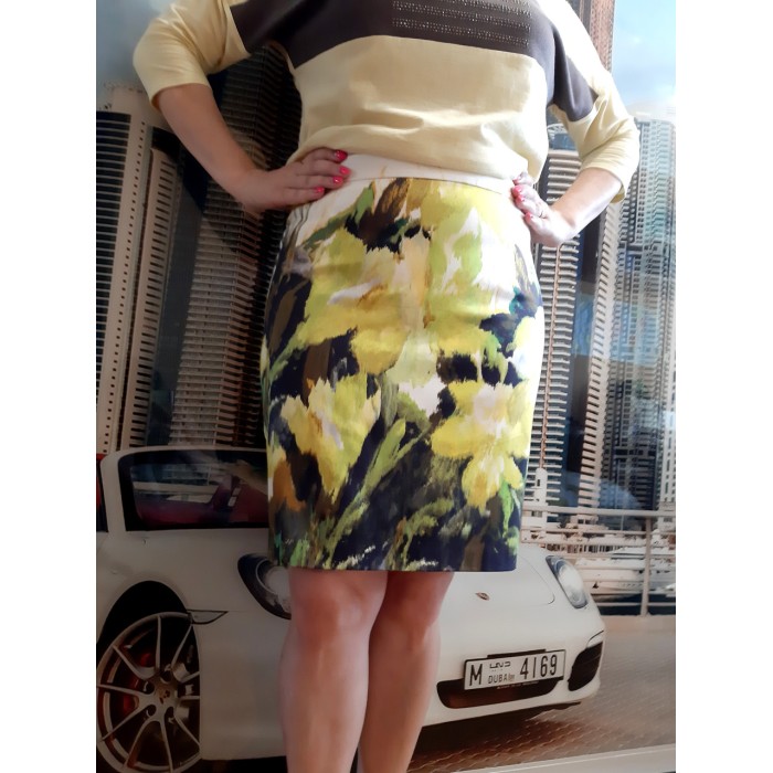 РОЗПРОДАЖ!!! Спідниця пряма коттон Італія 46р