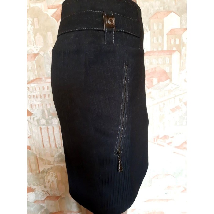 РОЗПРОДАЖ! Спідниця пряма чорний/срібло 44р