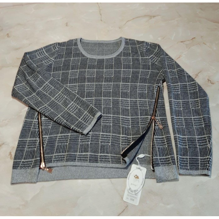 Джемпер клітинка у спортивному стилі розміри XL