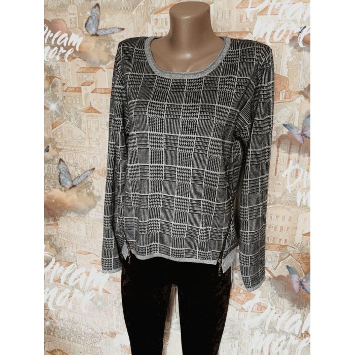 Джемпер клітинка у спортивному стилі розміри XL