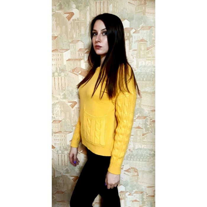 В'язаний светр молодіжка Туреччина колір жовтий 46-48р