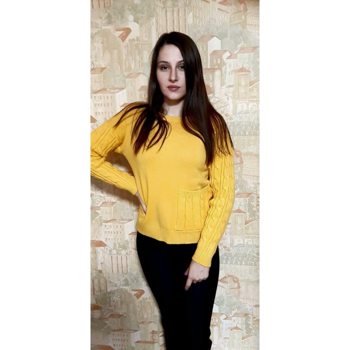 В'язаний светр молодіжка Туреччина колір жовтий 46-48р