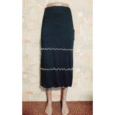 РОЗПРОДАЖ! Спідниця трикотажна демі міді колір-графіт 44р