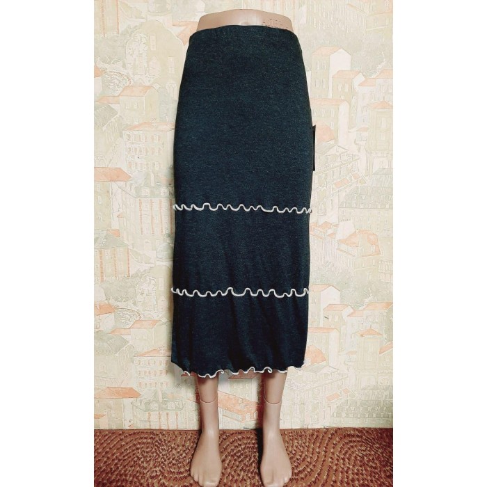 РОЗПРОДАЖ! Спідниця трикотажна демі міді колір-графіт 44р