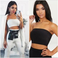 Кроп-топ черного цвета стрейч размер 40,42,44р.