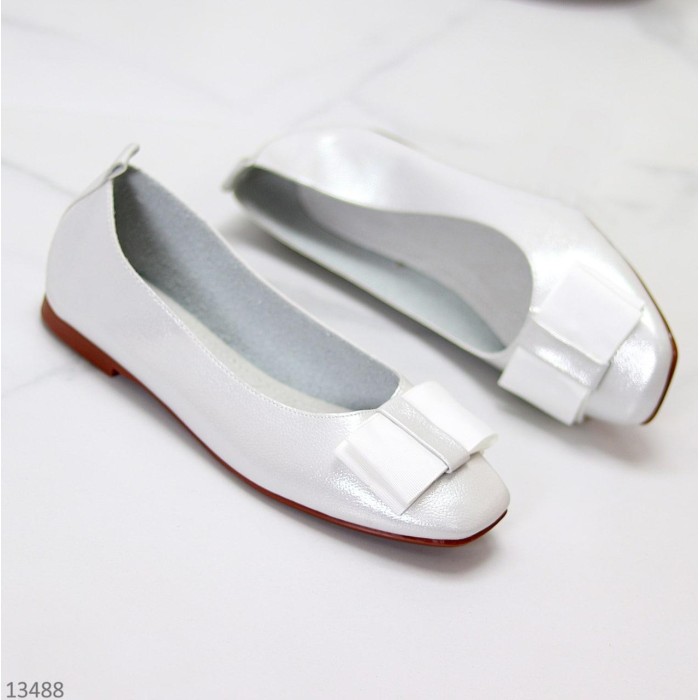 Балетки жіночі натуральна шкіра колір Айворі на 35,36,37,38,39,40р