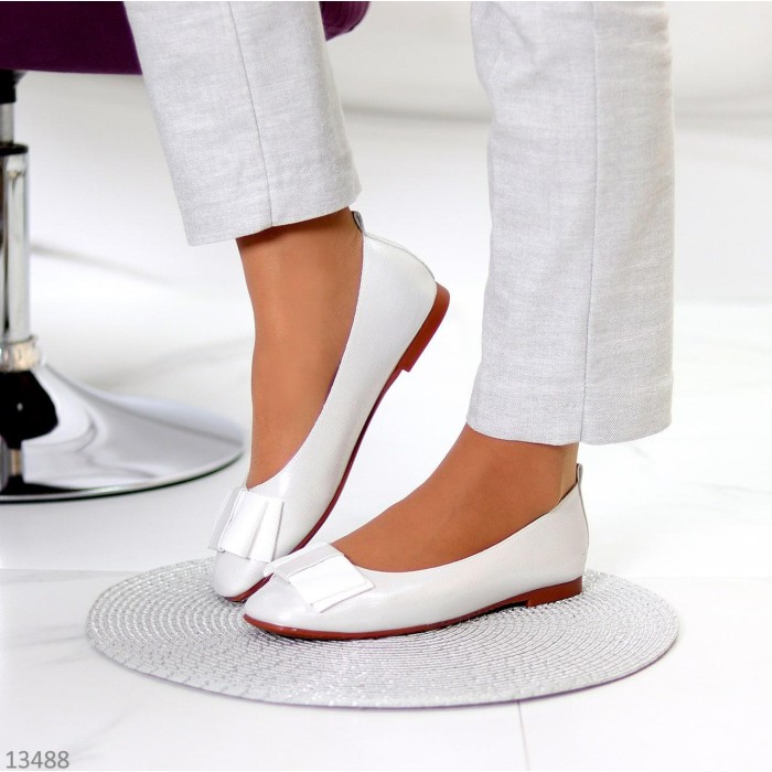 Балетки жіночі натуральна шкіра колір Айворі на 35,36,37,38,39,40р