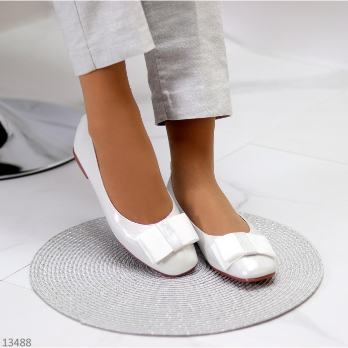 Балетки жіночі натуральна шкіра колір Айворі на 35,36,37,38,39,40р