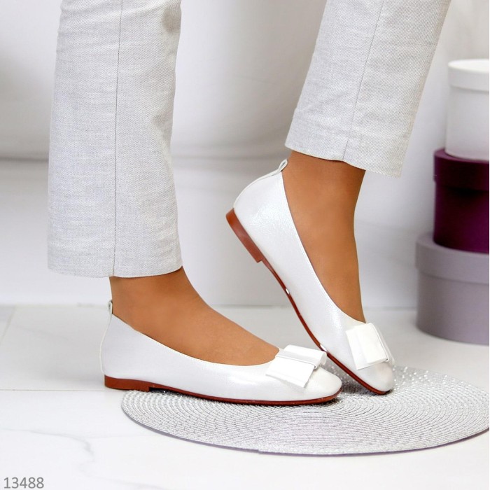 Балетки жіночі натуральна шкіра колір Айворі на 35,36,37,38,39,40р