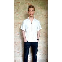 Сорочка чоловіча на блискавці біла Туреччина 48р