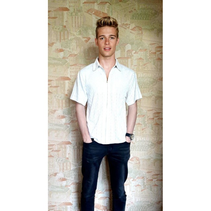 Сорочка чоловіча на блискавці біла Туреччина 48р