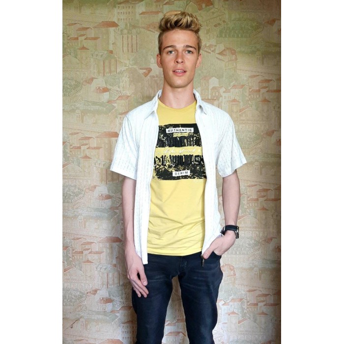 Сорочка чоловіча на блискавці біла Туреччина 48р