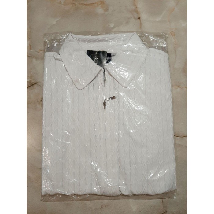 Сорочка чоловіча на блискавці біла Туреччина 48р