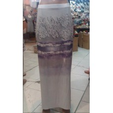 РОЗПРОДАЖ!!!   Спідниця пряма в підлогу льон/стрейч колір білий/сірий/бузковий 46,48,50р