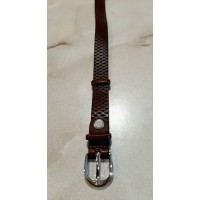 Пояс натуральна прес-шкіра колір-шоколадний