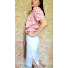 РОЗПРОДАЖ!!!   Спідниця трикотажна у спортивному стилі білого кольору L