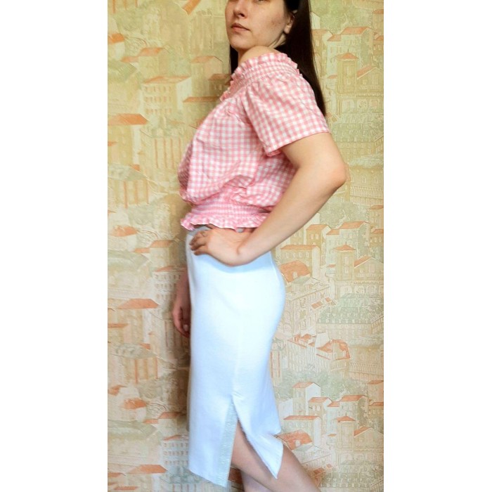 РОЗПРОДАЖ!!! Спідниця трикотажна у спортивному стилі білого кольору L