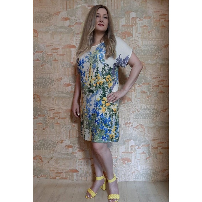 РАСПРОДАЖА! Сукня літня з легкої тканина Італія оверсайз 48/50/52; 52/54/56р