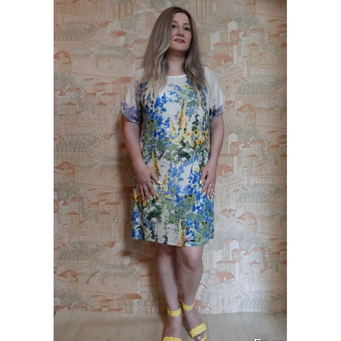 РАСПРОДАЖА! Сукня літня з легкої тканина Італія оверсайз 48/50/52; 52/54/56р