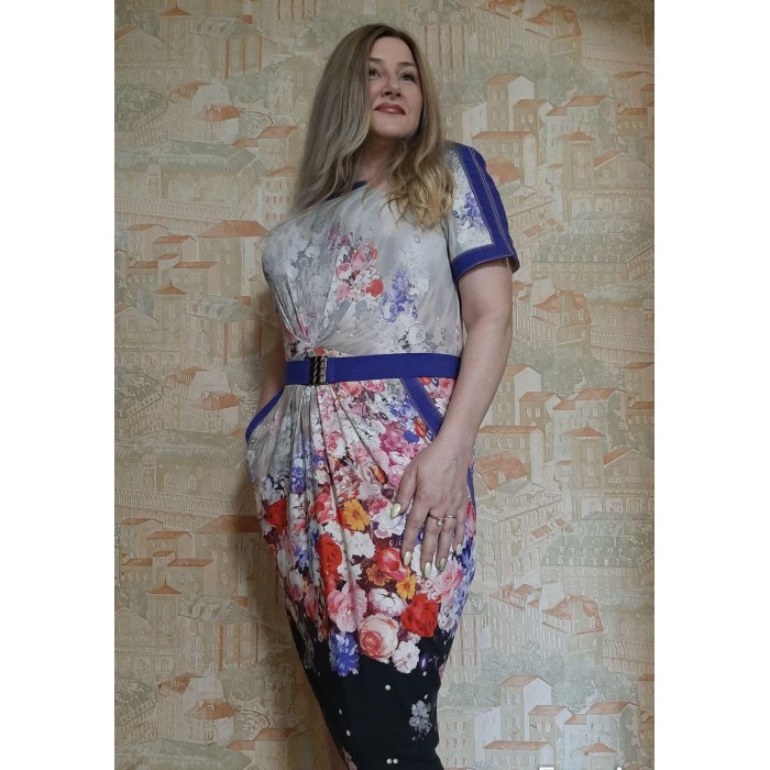 РОЗПРОДАЖ! Сукня трикотажна з принтом різні кольори 2XL