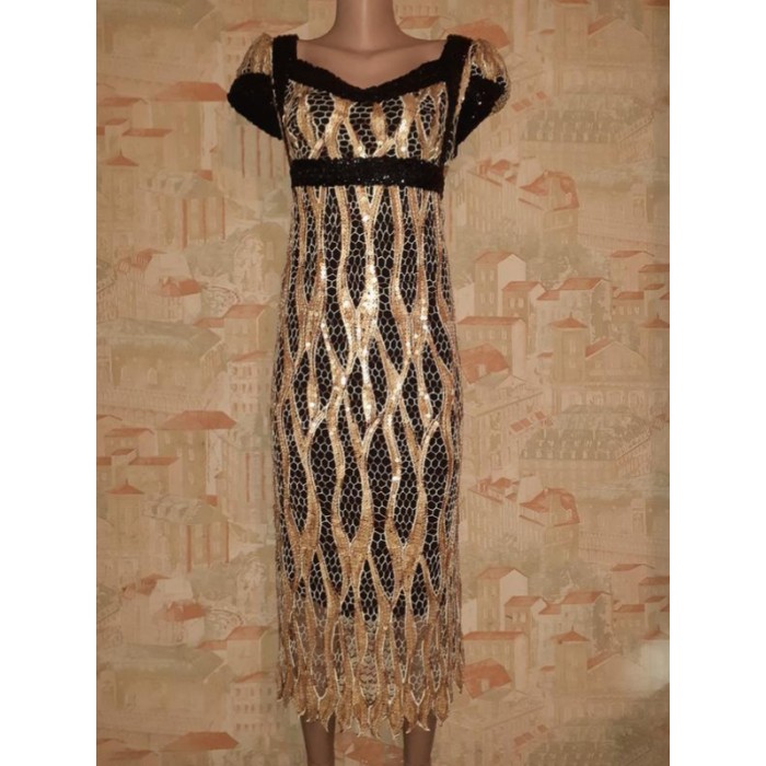 РОЗПРОДАЖ! Сукня ошатна все сезонна з коротким рукавом 48р