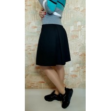 РОЗПРОДАЖ!   Спідниця у складку на широкому поясі демі якість LUX колір-чорний M, XL