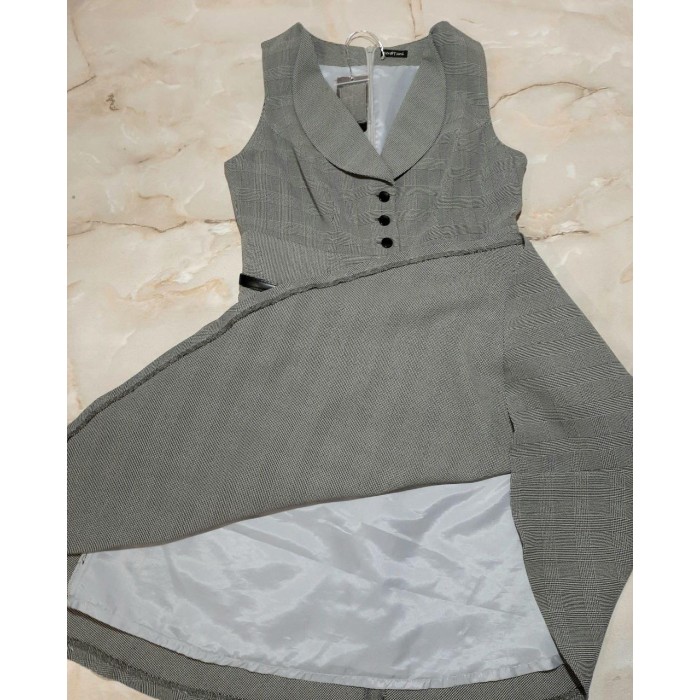 РОЗПРОДАЖ!!! Сукня-сарафан колір-сірий у клітину M