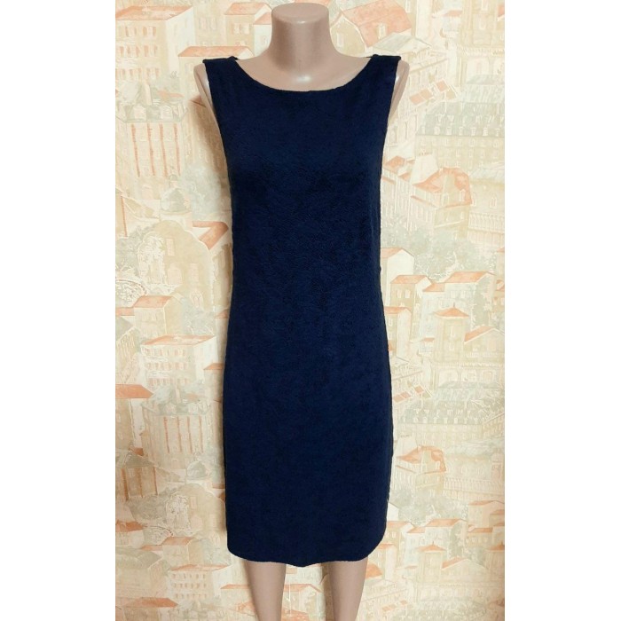 Розпродаж! Сукня-сарафан футляр із трикотажу колір-темно-синій L/XL