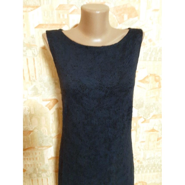 Розпродаж! Сукня-сарафан футляр із трикотажу колір-темно-синій L/XL